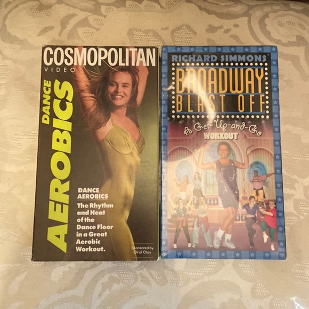 Richard Simmons NWT Broadway Blast Off  Exercise VHS tape & Cosmopolitan aerobic
